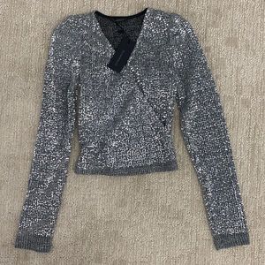 Dynamite sequinned crop top